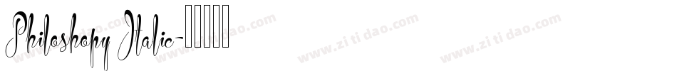 Philoshopy Italic字体转换